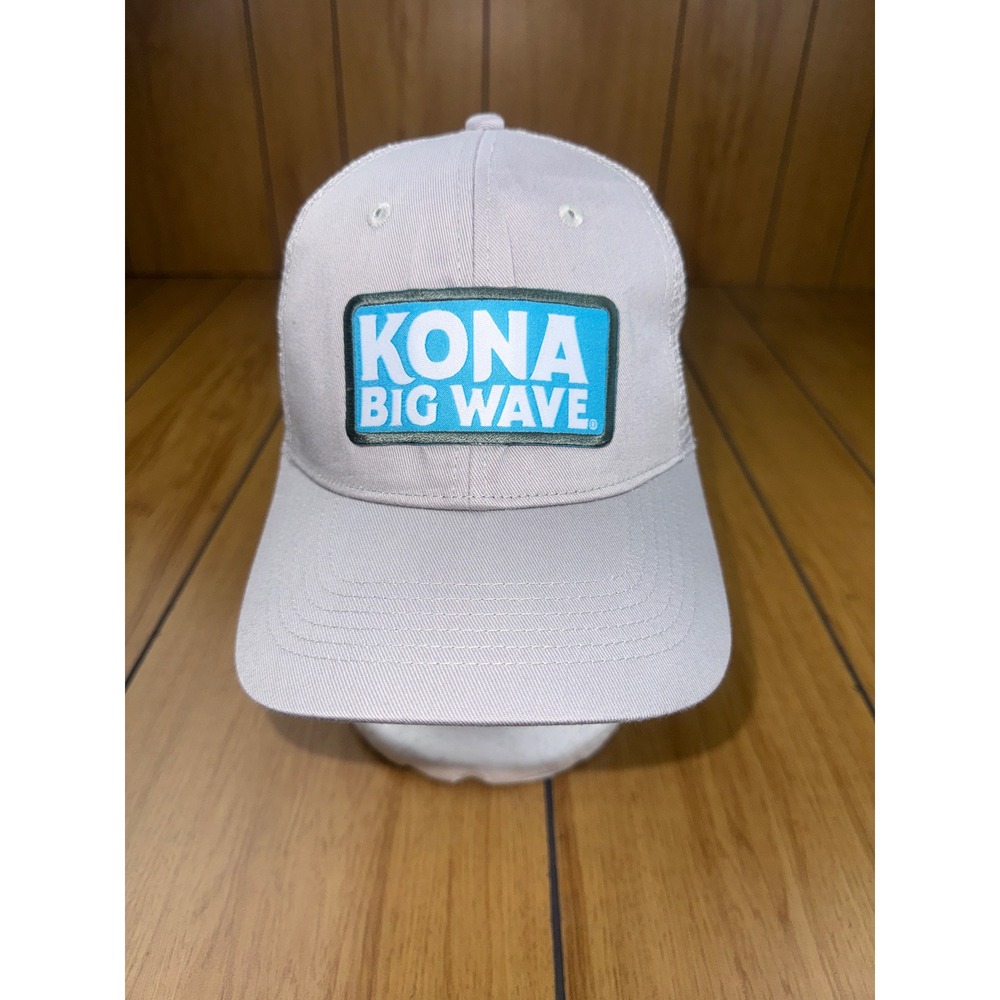 Kona Big‎ Wave Trucker Hat Gray Blue Logo Patch Snapback Mesh Cap Mens Womens